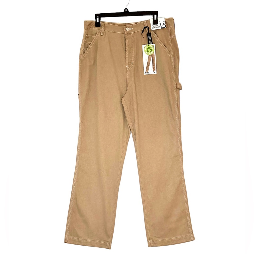 NWT S.O.N.G. Women’s Jeans Carpenter 90s Boyfriend High Rise Tan Size 15/32